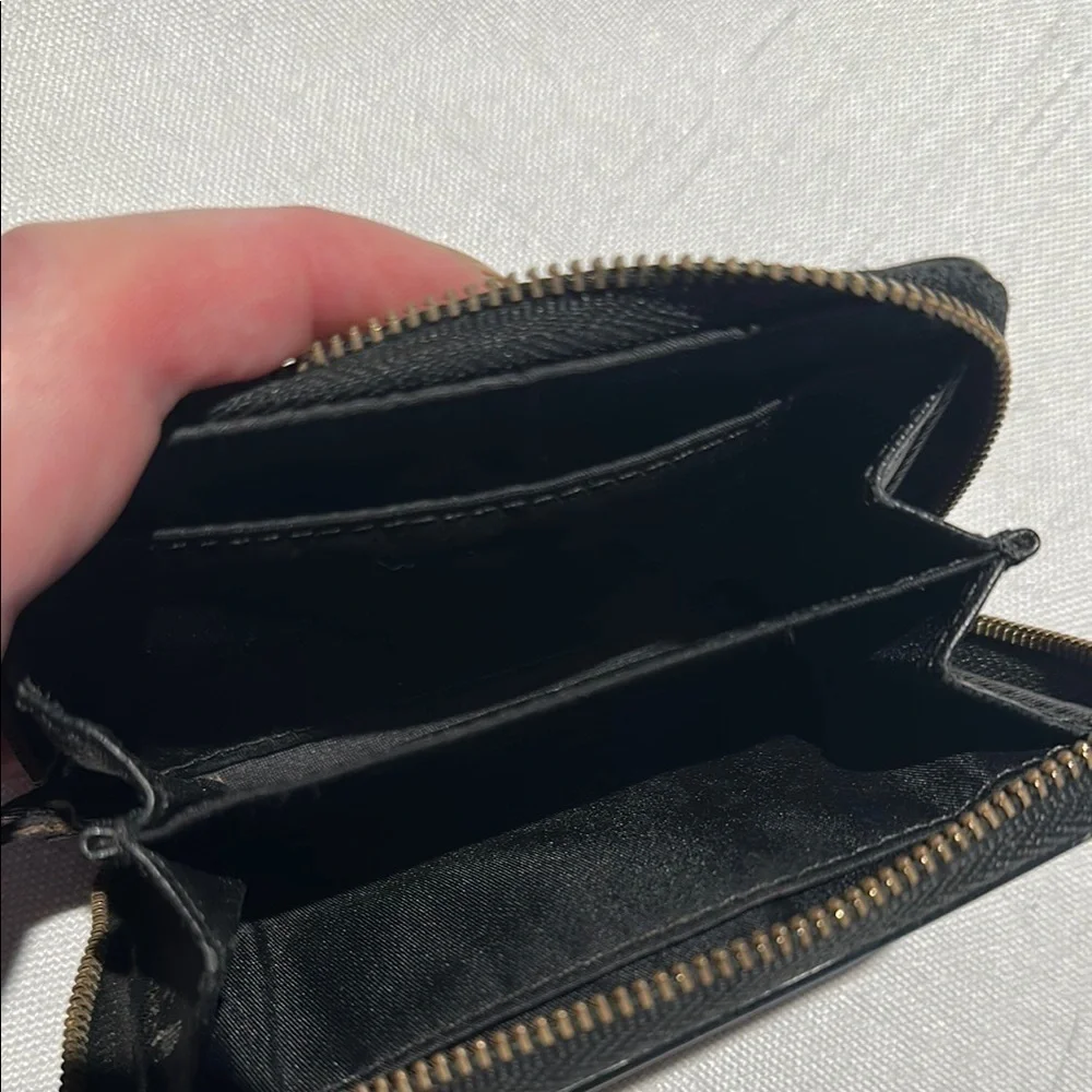 Tory Burch Black Wallet with Gold Logo